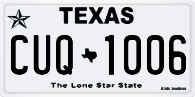 TX license plate CUQ1006