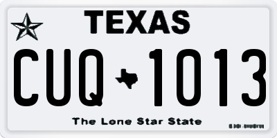 TX license plate CUQ1013