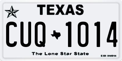 TX license plate CUQ1014