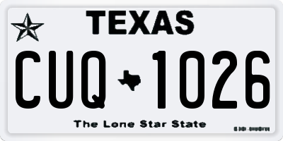 TX license plate CUQ1026