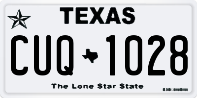 TX license plate CUQ1028
