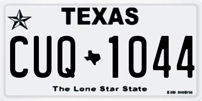 TX license plate CUQ1044