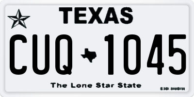 TX license plate CUQ1045