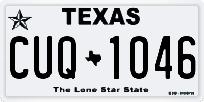 TX license plate CUQ1046