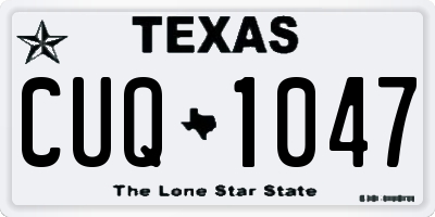 TX license plate CUQ1047