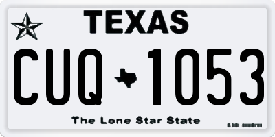 TX license plate CUQ1053