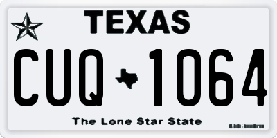 TX license plate CUQ1064