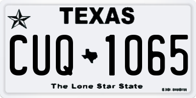 TX license plate CUQ1065
