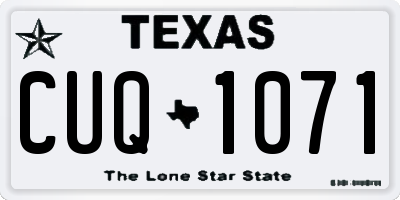 TX license plate CUQ1071