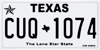 TX license plate CUQ1074
