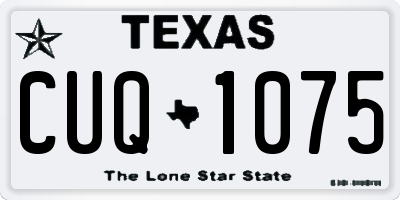 TX license plate CUQ1075