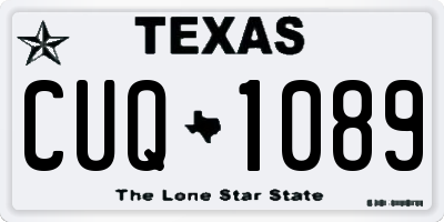 TX license plate CUQ1089