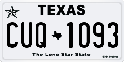 TX license plate CUQ1093