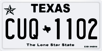 TX license plate CUQ1102