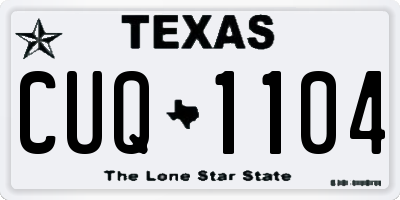 TX license plate CUQ1104