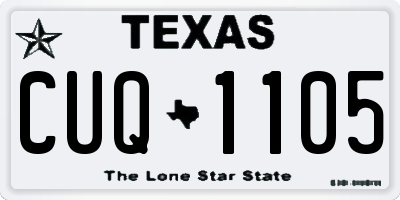 TX license plate CUQ1105