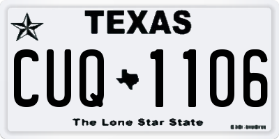 TX license plate CUQ1106