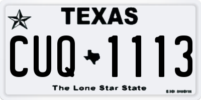 TX license plate CUQ1113
