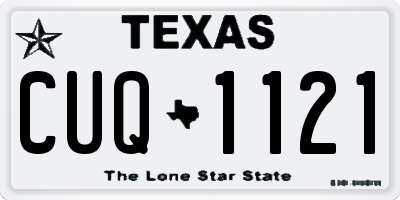 TX license plate CUQ1121