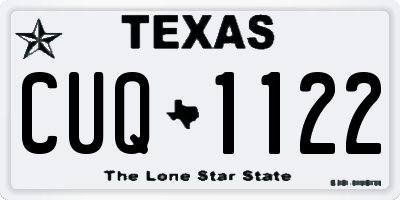 TX license plate CUQ1122