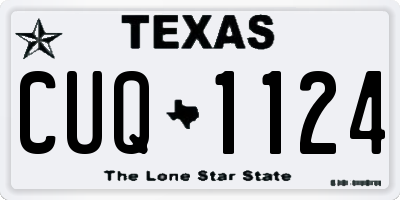 TX license plate CUQ1124