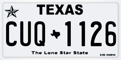 TX license plate CUQ1126