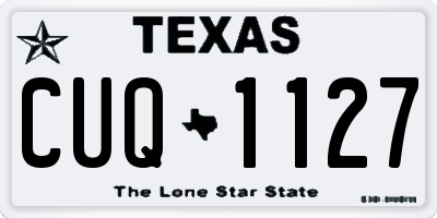 TX license plate CUQ1127