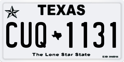 TX license plate CUQ1131