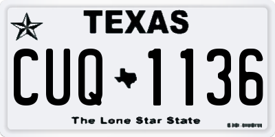 TX license plate CUQ1136
