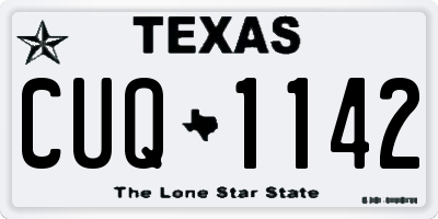 TX license plate CUQ1142