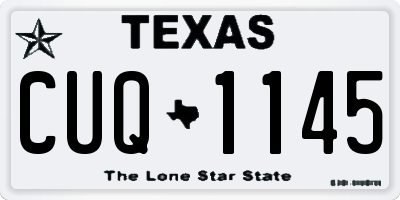 TX license plate CUQ1145