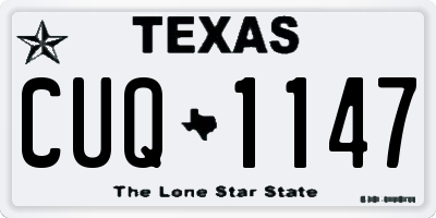 TX license plate CUQ1147