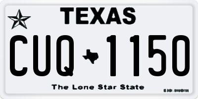 TX license plate CUQ1150