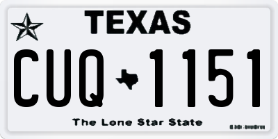 TX license plate CUQ1151