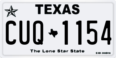 TX license plate CUQ1154