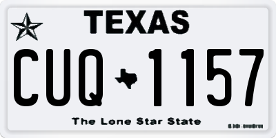 TX license plate CUQ1157