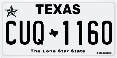 TX license plate CUQ1160