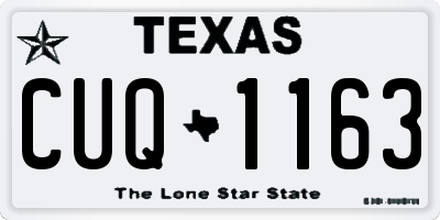 TX license plate CUQ1163