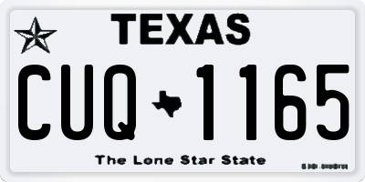 TX license plate CUQ1165
