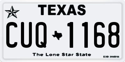 TX license plate CUQ1168