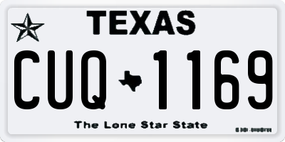 TX license plate CUQ1169