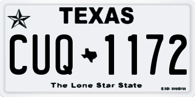 TX license plate CUQ1172