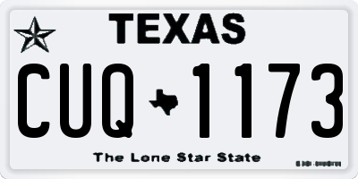 TX license plate CUQ1173