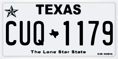TX license plate CUQ1179