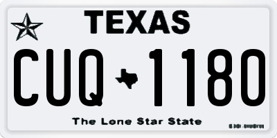 TX license plate CUQ1180
