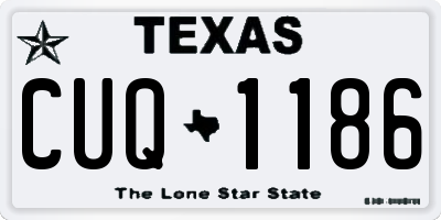 TX license plate CUQ1186