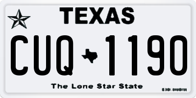 TX license plate CUQ1190