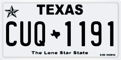 TX license plate CUQ1191