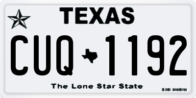 TX license plate CUQ1192