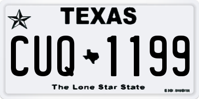 TX license plate CUQ1199